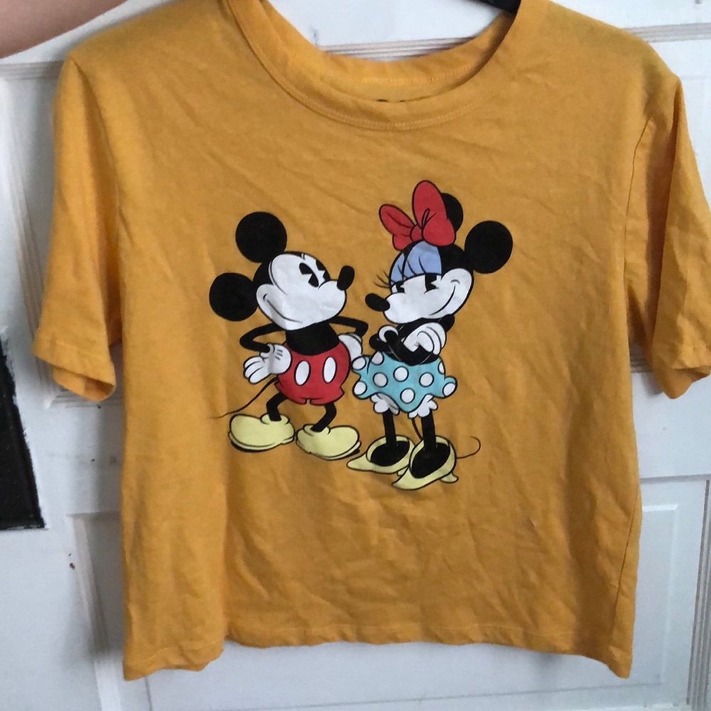 Mickey and Minnie yellow shirt